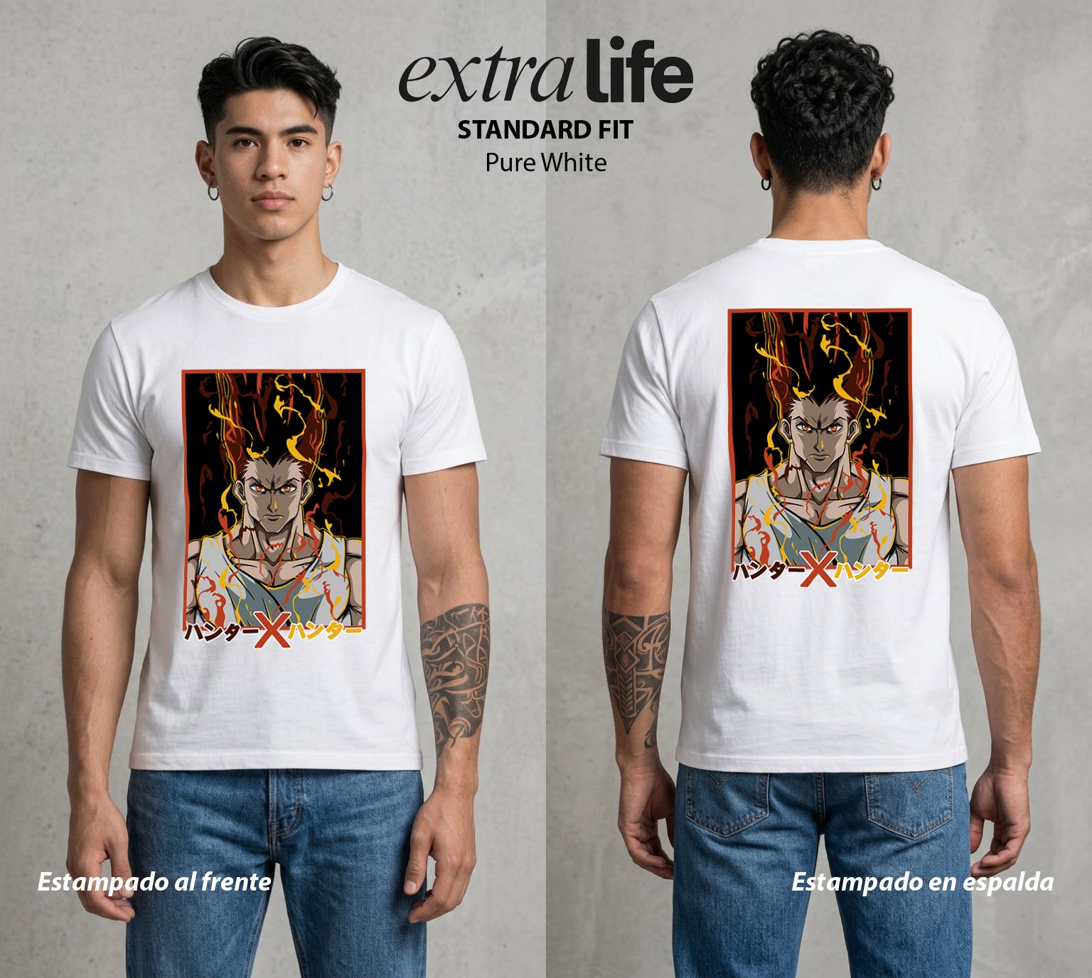 La Prueba del Cazador | El Niño de la Isla #01699 - Playera Standard Fit | Pure White - Foto en modelo