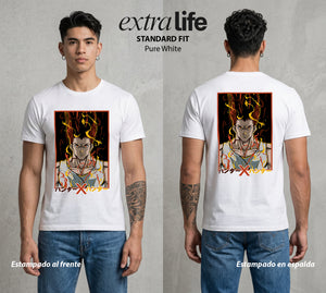 La Prueba del Cazador | El Niño de la Isla #01699 - Playera Standard Fit | Pure White - Foto en modelo