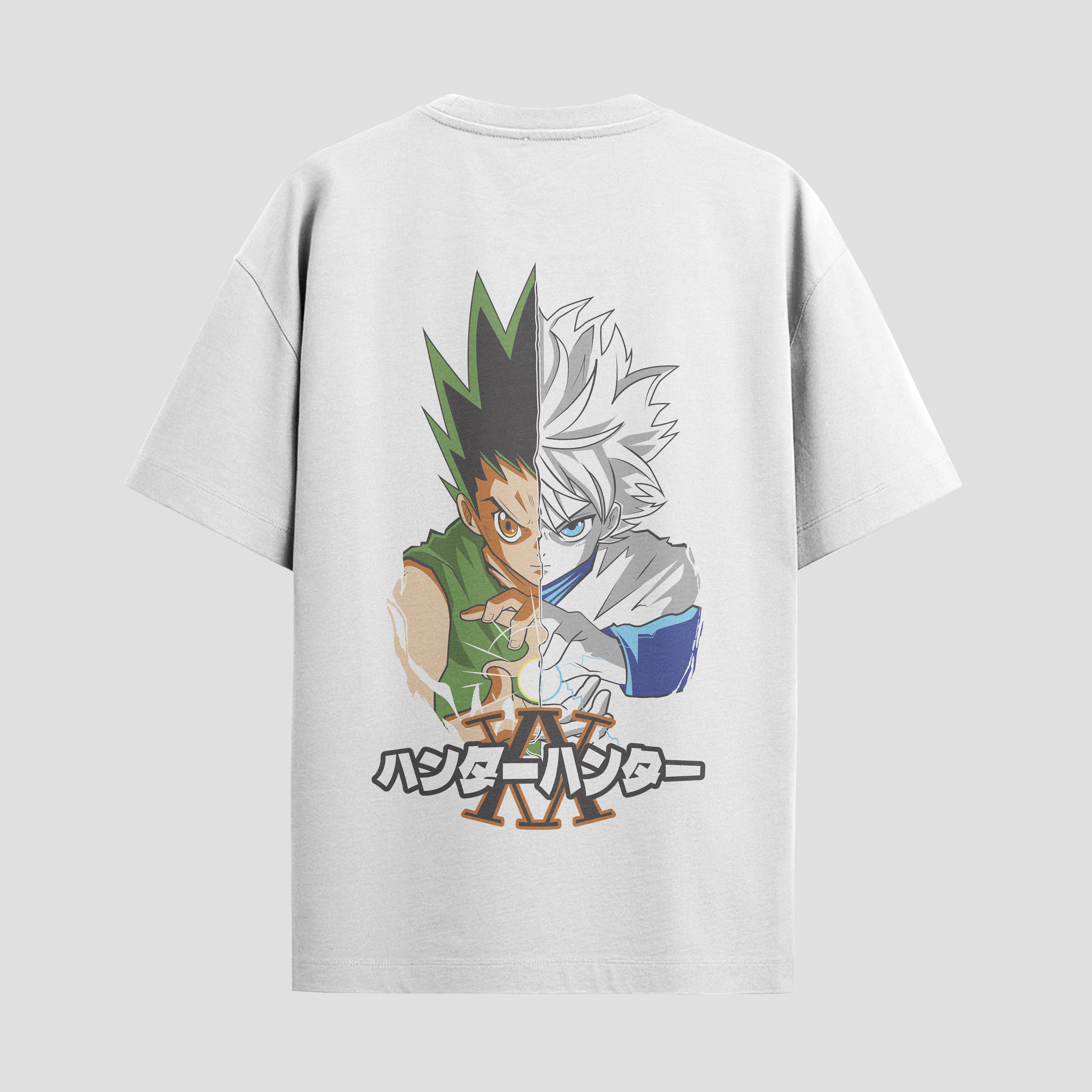 Playera urbana de anime y gaming ExtraLife MX, corte Standard Fit unisex ligero y transpirable en color Deep Black y Pure White, ropa de uso diario para gym y casual.