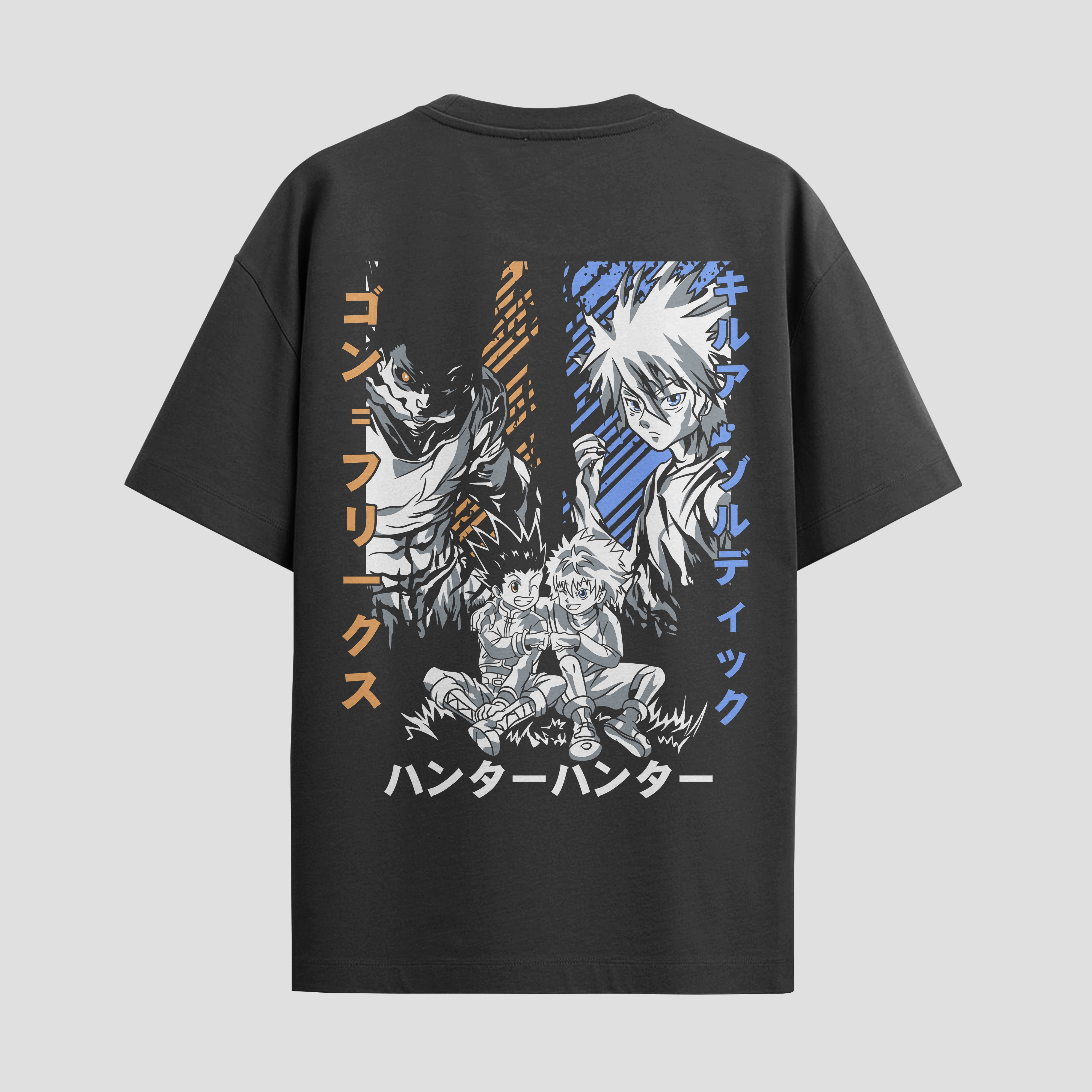 Playera urbana de anime y gaming ExtraLife MX, corte Standard Fit unisex ligero y transpirable en color Deep Black y Pure White, ropa de uso diario para gym y casual.