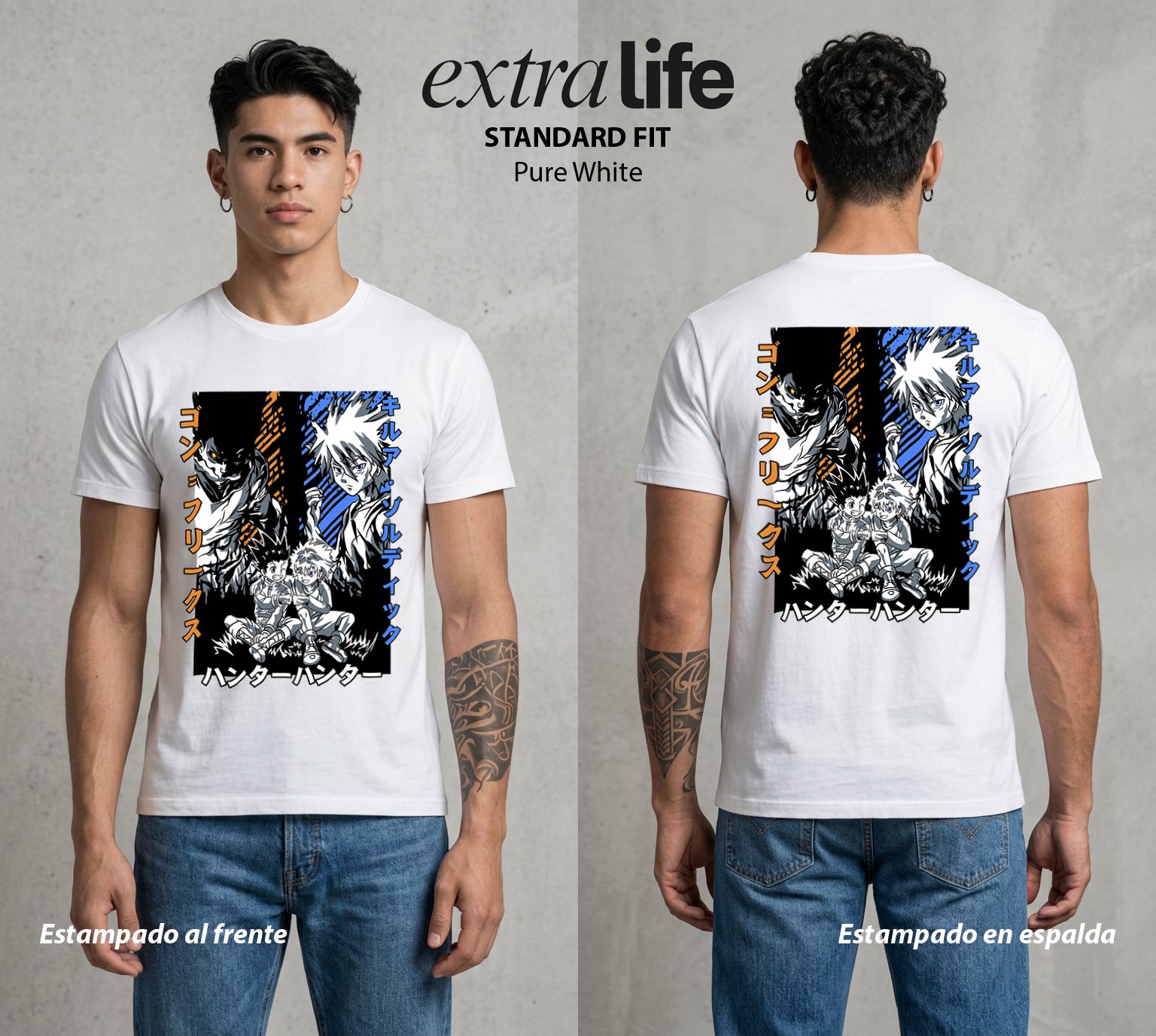 La Prueba del Cazador | El Rayo Asesino #01703 - Playera Standard Fit | Pure White - Foto en modelo