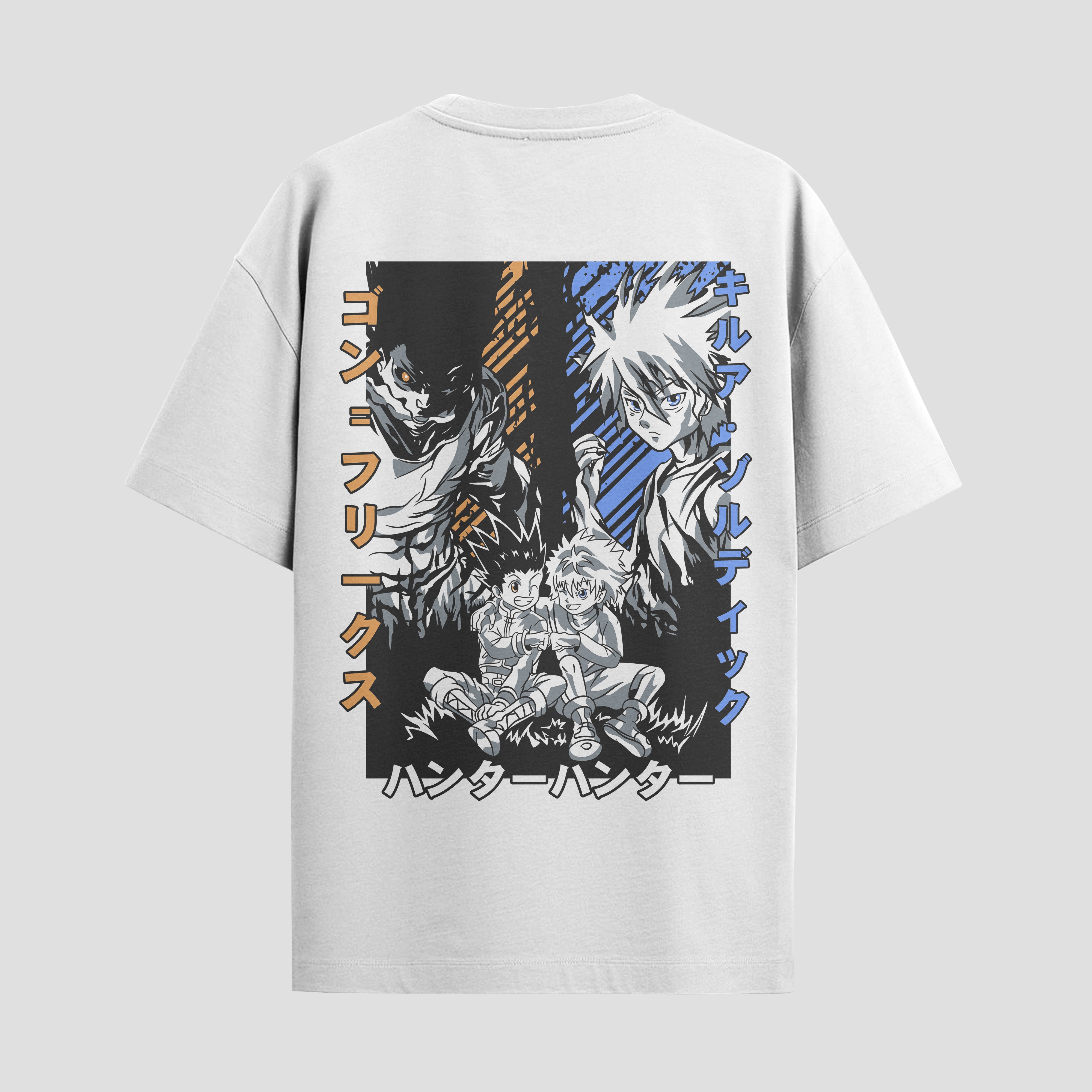 Playera urbana de anime y gaming ExtraLife MX, corte Standard Fit unisex ligero y transpirable en color Deep Black y Pure White, ropa de uso diario para gym y casual.