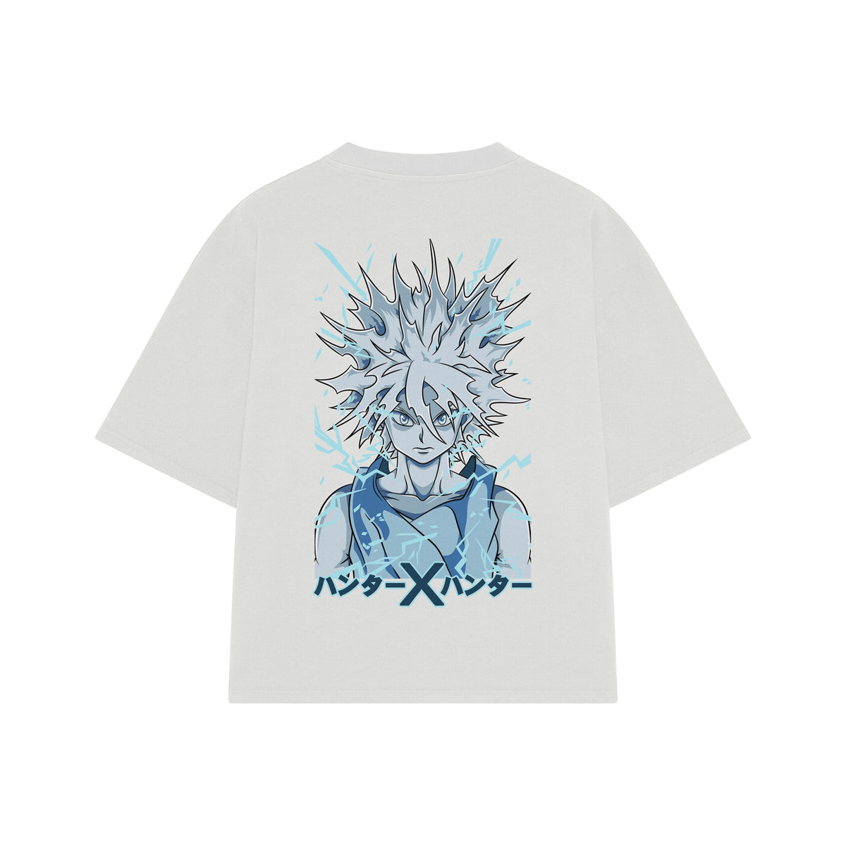 Playera streetwear premium de anime y gaming ExtraLife MX, corte oversized drop shoulder ligero y fresco en color Deep Black y Off-White, moda urbana mexicana de culto.