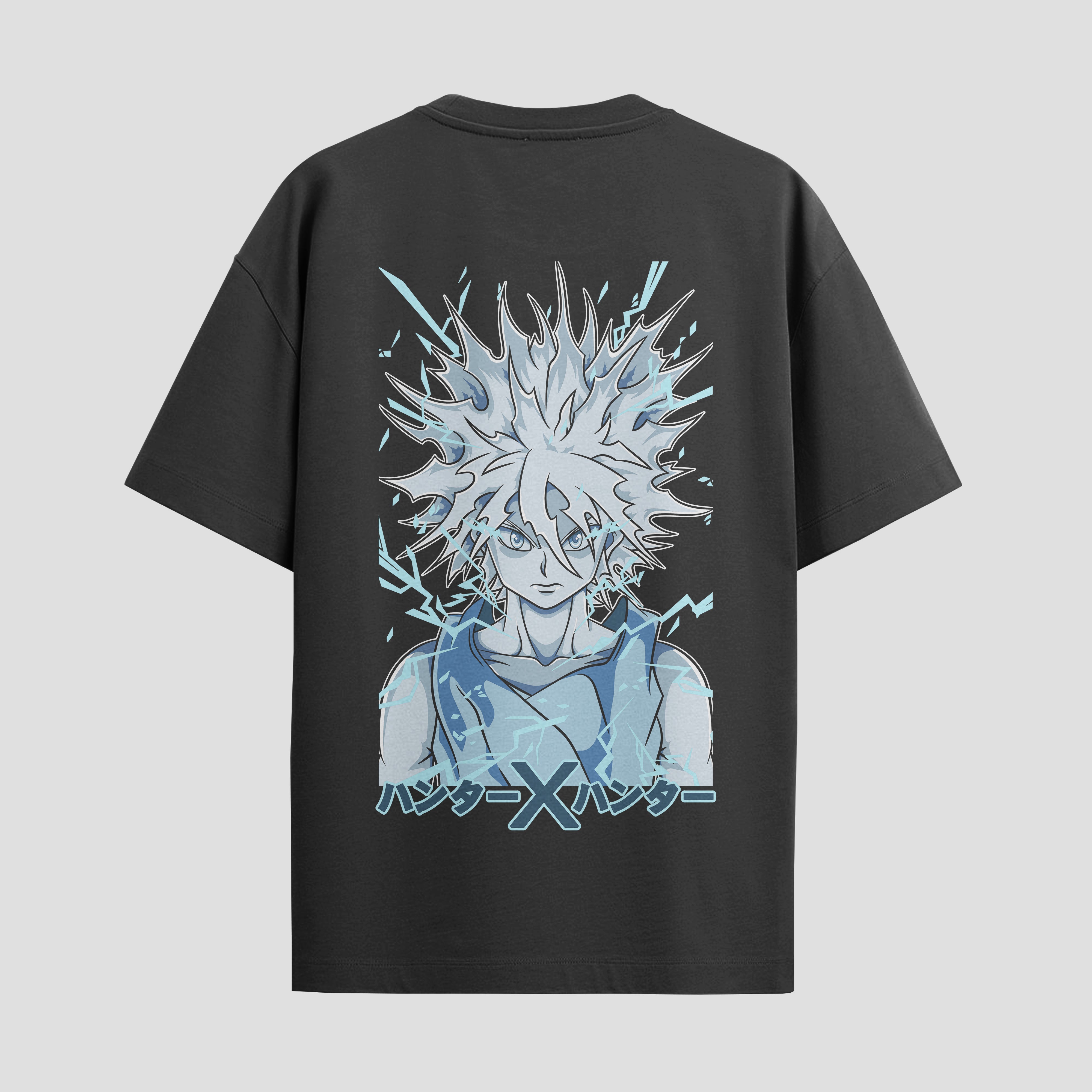 Playera urbana de anime y gaming ExtraLife MX, corte Standard Fit unisex ligero y transpirable en color Deep Black y Pure White, ropa de uso diario para gym y casual.