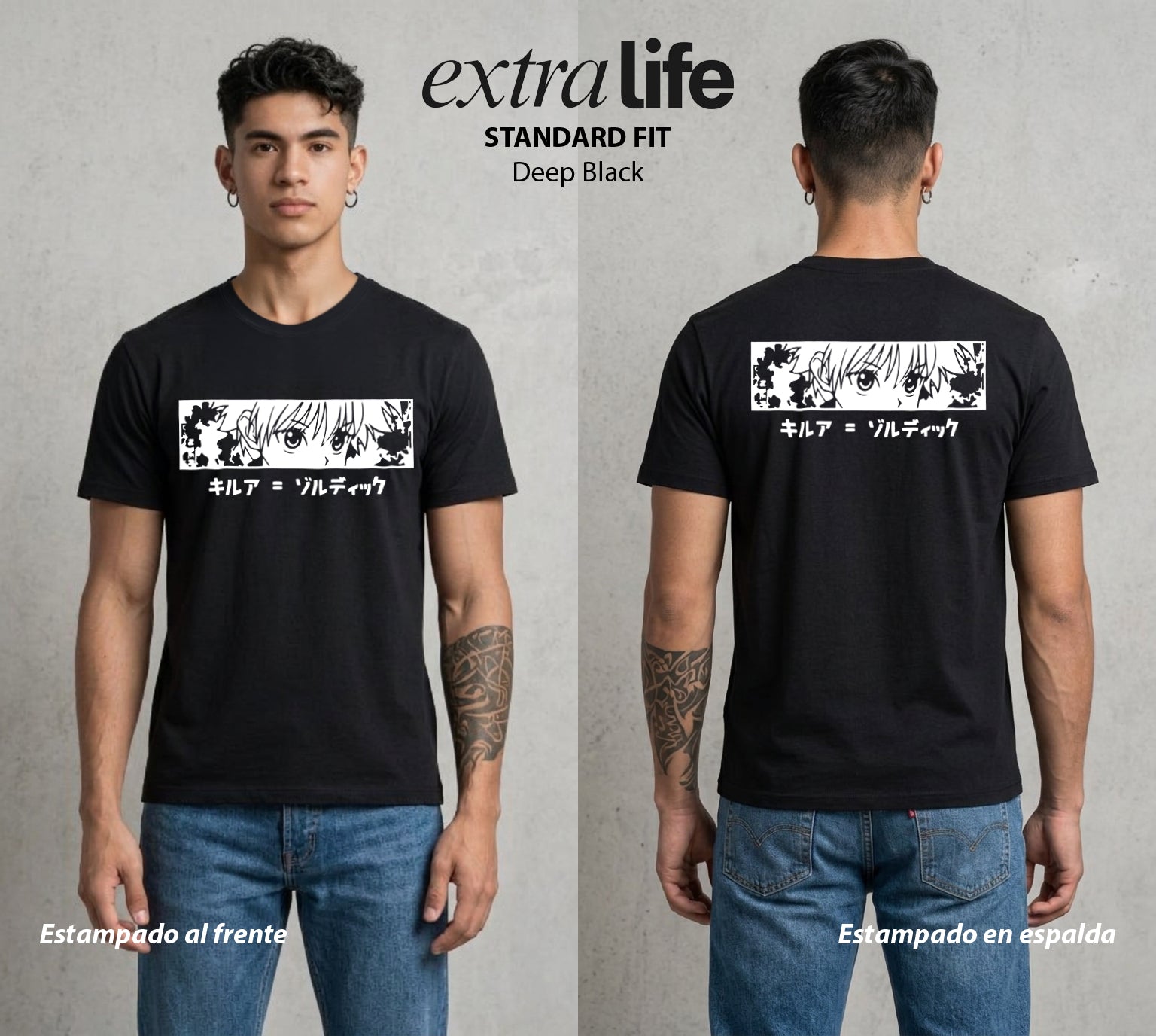 La Prueba del Cazador | El Mejor Amigo del Bien #01713 - Playera Standard Fit | Deep Black - Foto en modelo