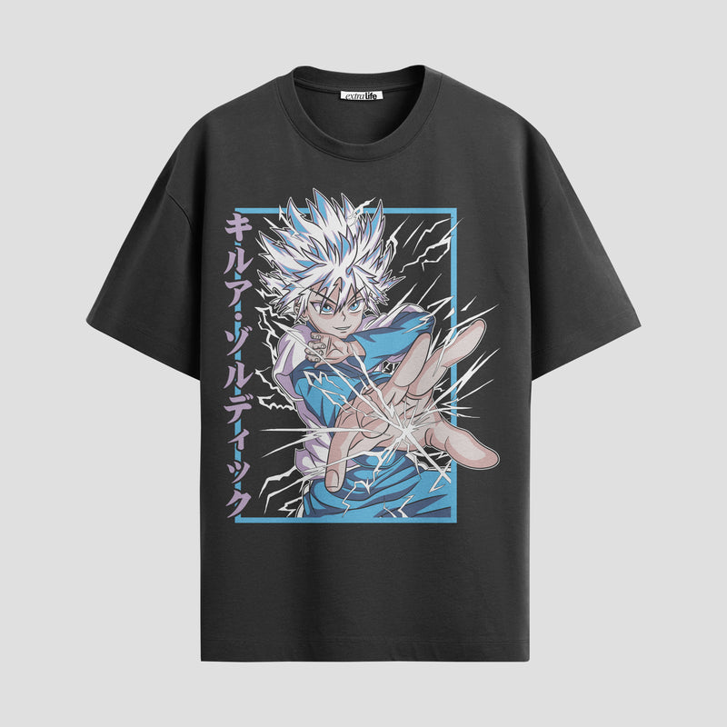 Playera urbana de anime y gaming ExtraLife MX, corte Standard Fit unisex ligero y transpirable en color Deep Black y Pure White, ropa de uso diario para gym y casual.