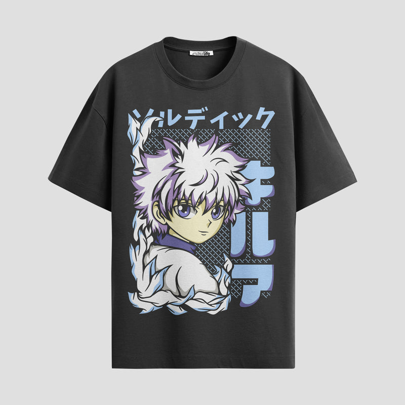 Playera urbana de anime y gaming ExtraLife MX, corte Standard Fit unisex ligero y transpirable en color Deep Black y Pure White, ropa de uso diario para gym y casual.