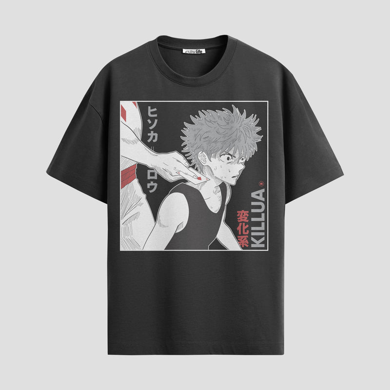 Playera urbana de anime y gaming ExtraLife MX, corte Standard Fit unisex ligero y transpirable en color Deep Black y Pure White, ropa de uso diario para gym y casual.