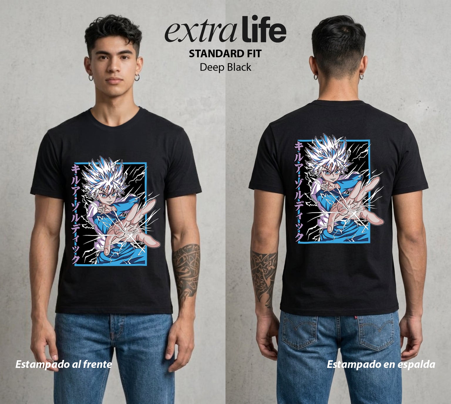 La Prueba del Cazador | El Mejor Amigo del Bien #01721 - Playera Standard Fit | Deep Black - Foto en modelo