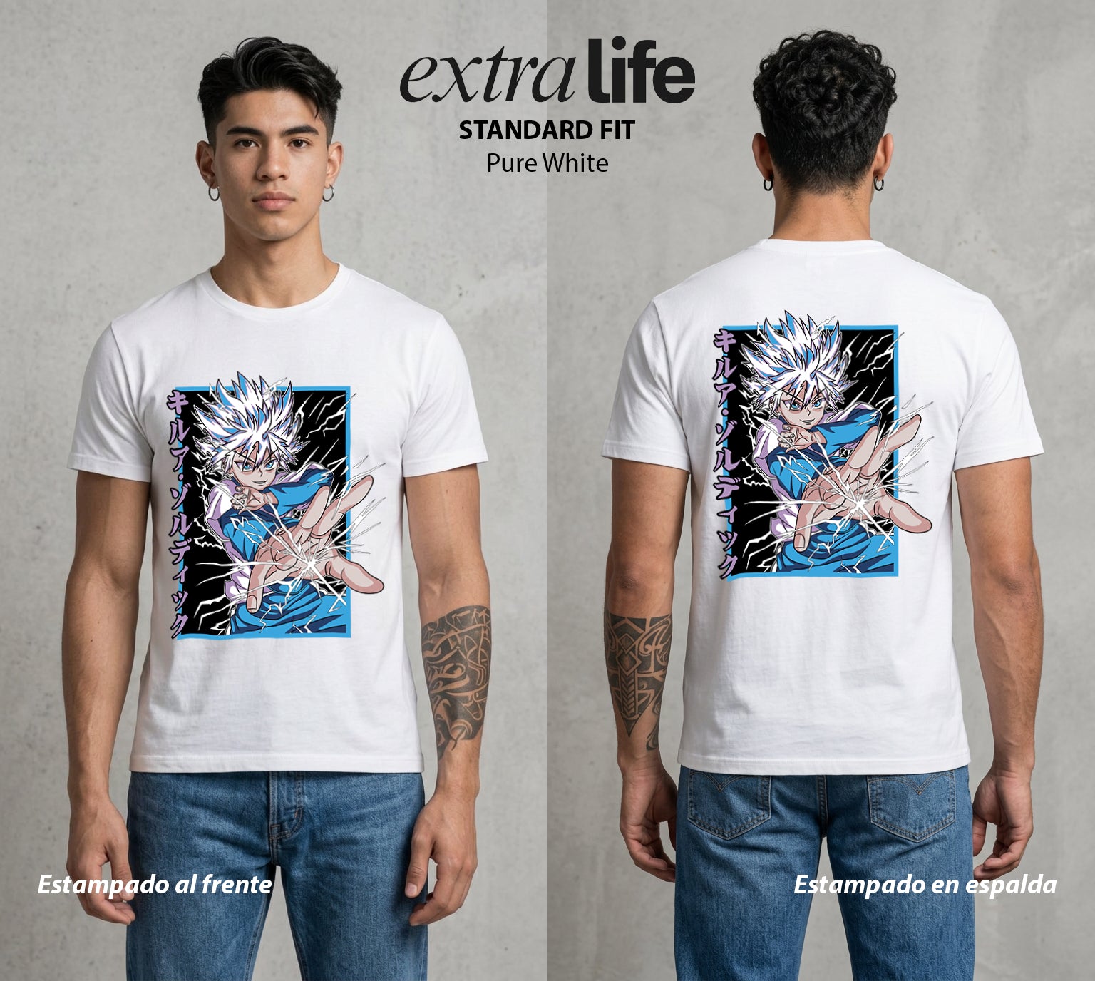 La Prueba del Cazador | El Mejor Amigo del Bien #01721 - Playera Standard Fit | Pure White - Foto en modelo