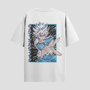 Playera urbana de anime y gaming ExtraLife MX, corte Standard Fit unisex ligero y transpirable en color Deep Black y Pure White, ropa de uso diario para gym y casual.