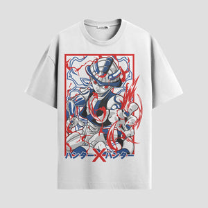 Playera urbana de anime y gaming ExtraLife MX, corte Standard Fit unisex ligero y transpirable en color Deep Black y Pure White, ropa de uso diario para gym y casual.