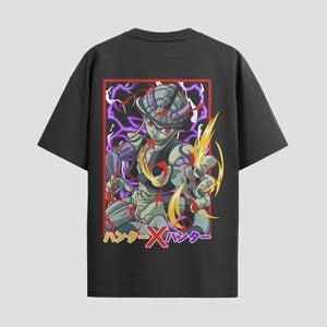 Playera urbana de anime y gaming ExtraLife MX, corte Standard Fit unisex ligero y transpirable en color Deep Black y Pure White, ropa de uso diario para gym y casual.