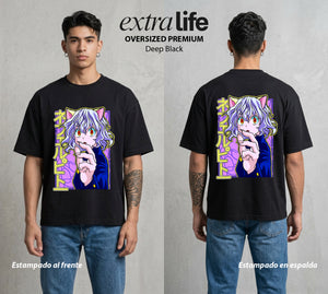 La Prueba del Cazador | La Guardia del Hormiga #01729 - Playera Oversized Premium | Deep Black - Foto en modelo