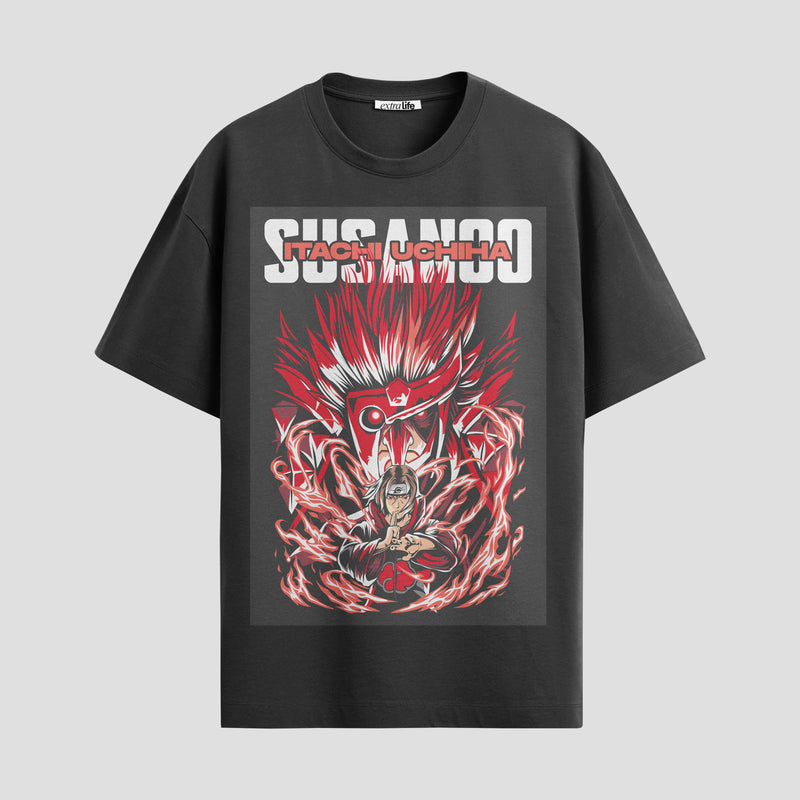 Playera urbana de anime y gaming ExtraLife MX, corte Standard Fit unisex ligero y transpirable en color Deep Black y Pure White, ropa de uso diario para gym y casual.