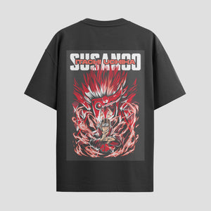 Playera urbana de anime y gaming ExtraLife MX, corte Standard Fit unisex ligero y transpirable en color Deep Black y Pure White, ropa de uso diario para gym y casual.