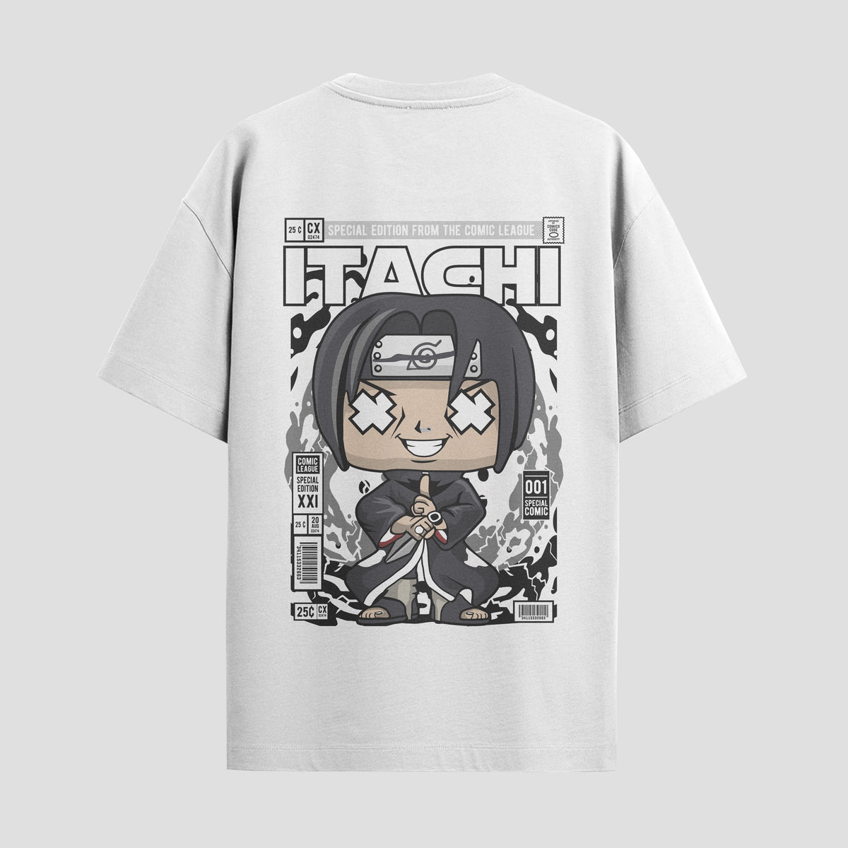 Playera urbana de anime y gaming ExtraLife MX, corte Classic Premium unisex ligero y transpirable en color Deep Black y Pure White, ropa de uso diario para gym y casual.