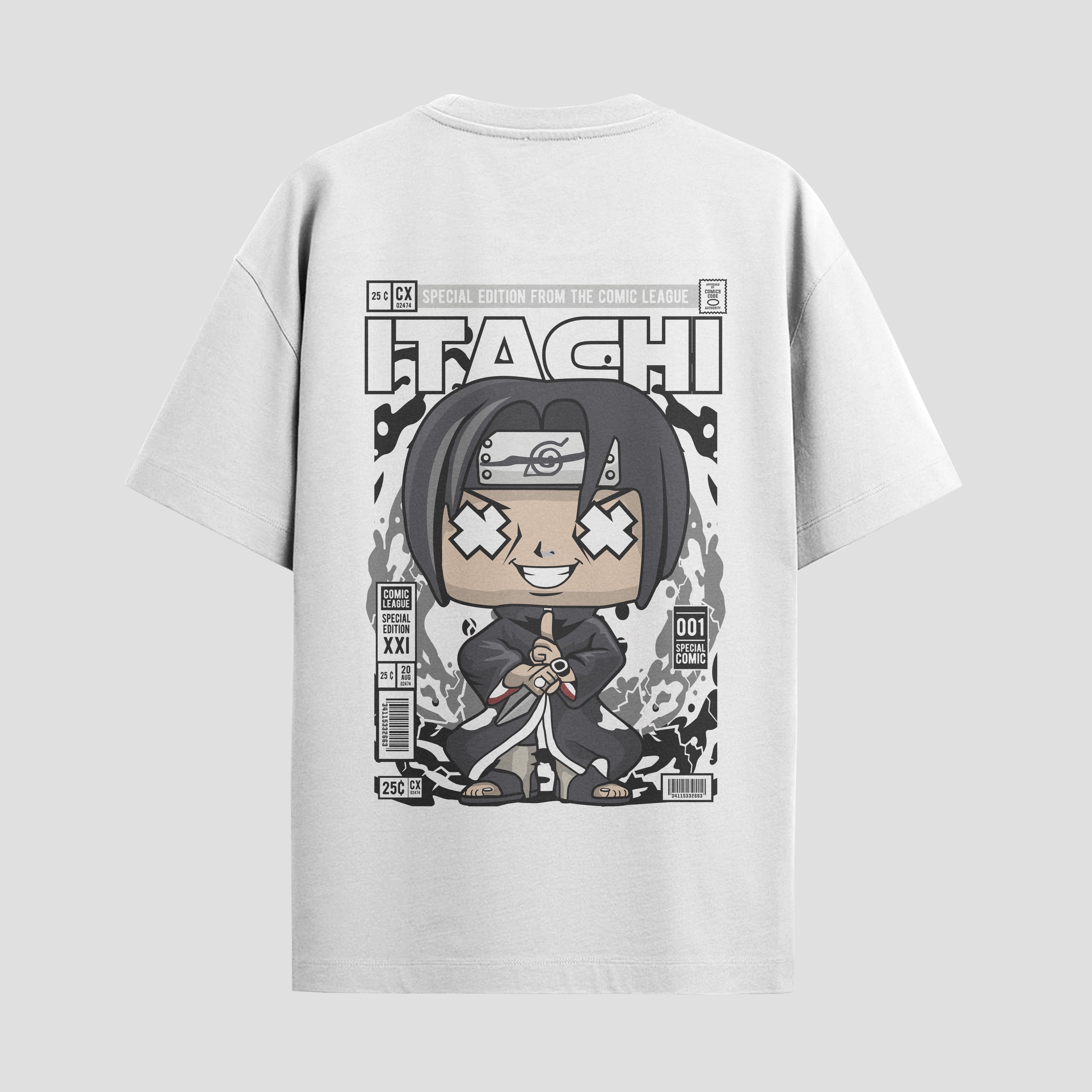 Playera urbana de anime y gaming ExtraLife MX, corte Standard Fit unisex ligero y transpirable en color Deep Black y Pure White, ropa de uso diario para gym y casual.