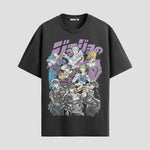 Playera urbana de anime y gaming ExtraLife MX, corte Standard Fit unisex ligero y transpirable en color Deep Black y Pure White, ropa de uso diario para gym y casual.