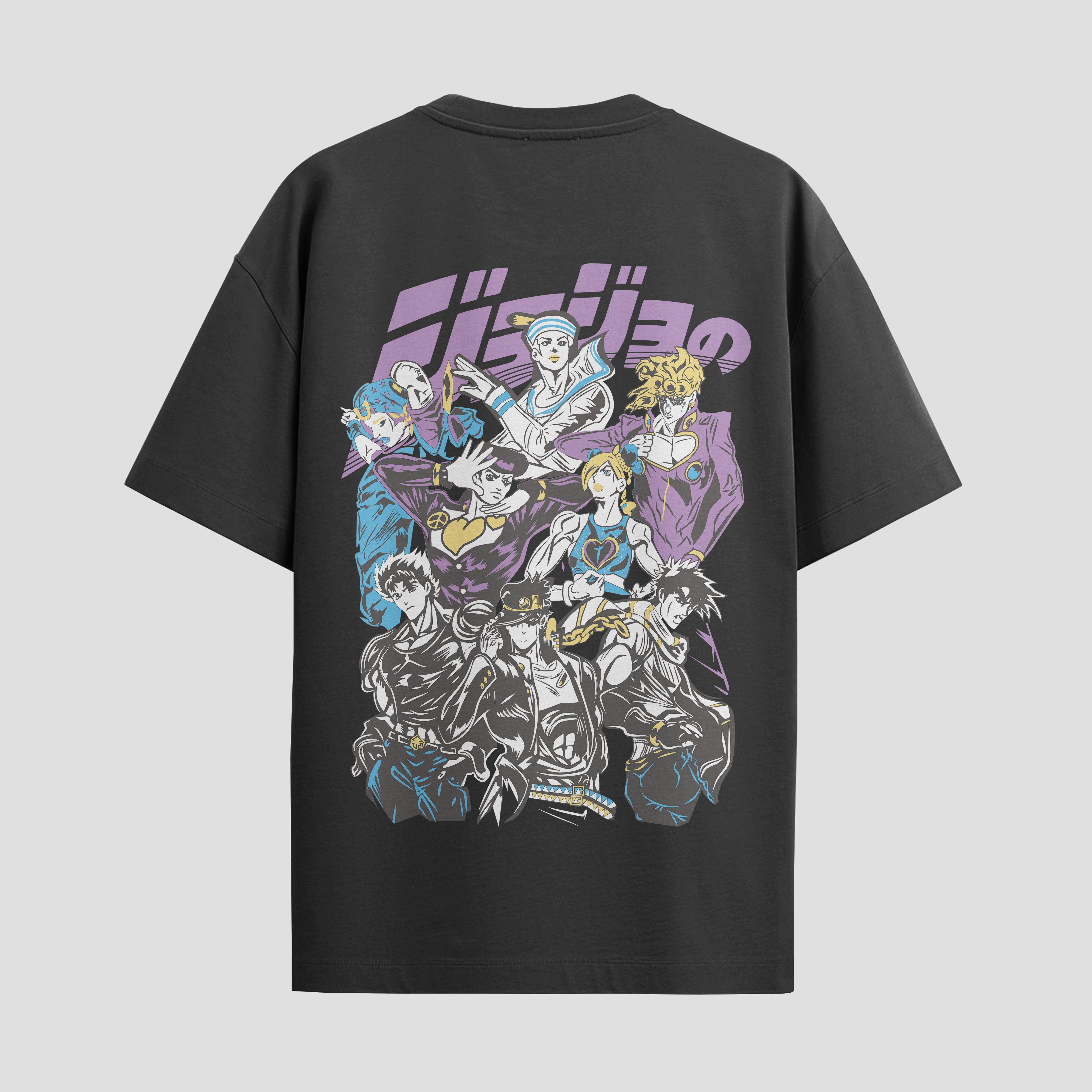 Playera urbana de anime y gaming ExtraLife MX, corte Standard Fit unisex ligero y transpirable en color Deep Black y Pure White, ropa de uso diario para gym y casual.
