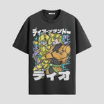 Playera urbana de anime y gaming ExtraLife MX, corte Standard Fit unisex ligero y transpirable en color Deep Black y Pure White, ropa de uso diario para gym y casual.