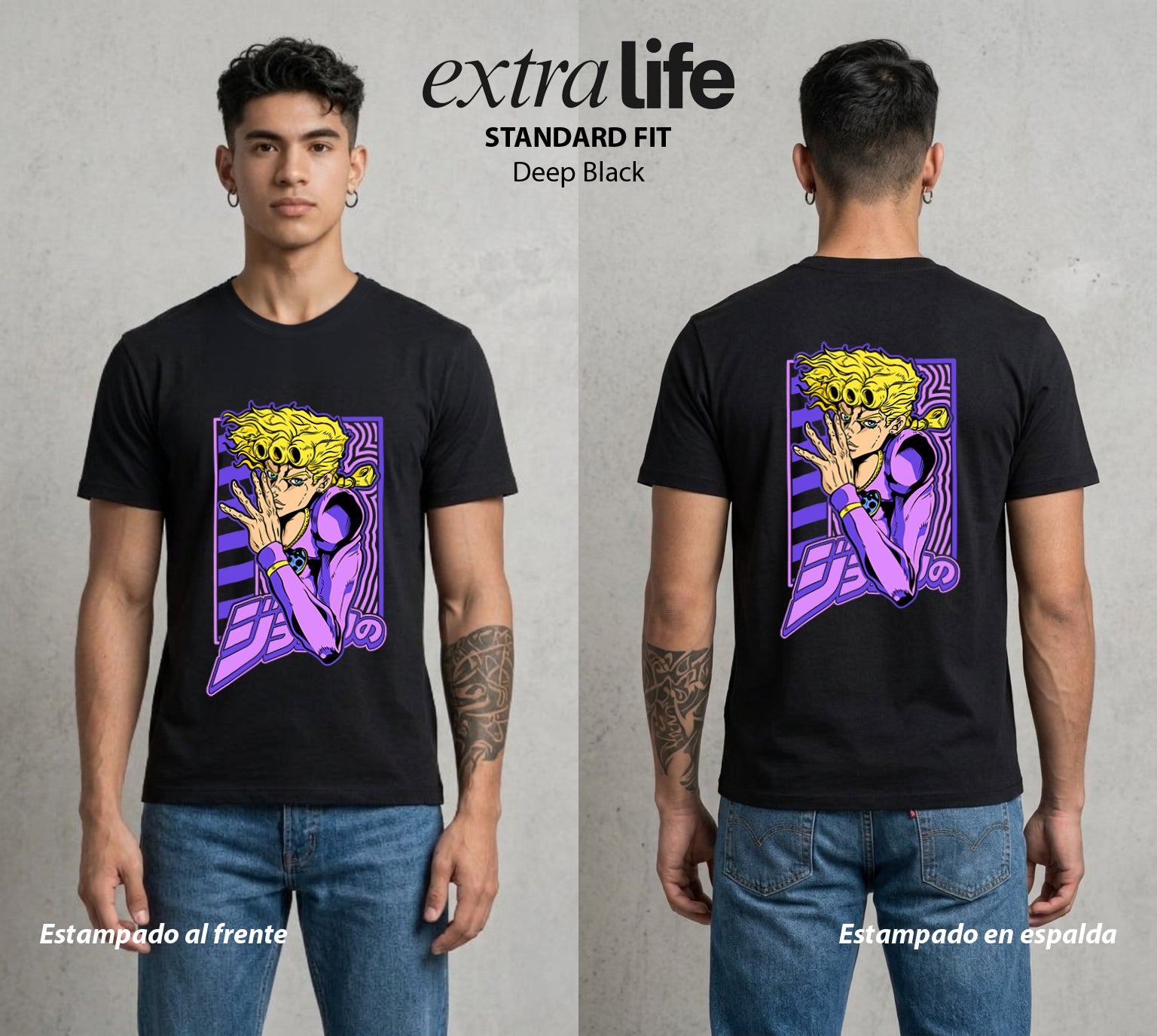 La Extrana Aventura | Gangster del Bien #01750 - Playera Standard Fit | Deep Black - Foto en modelo