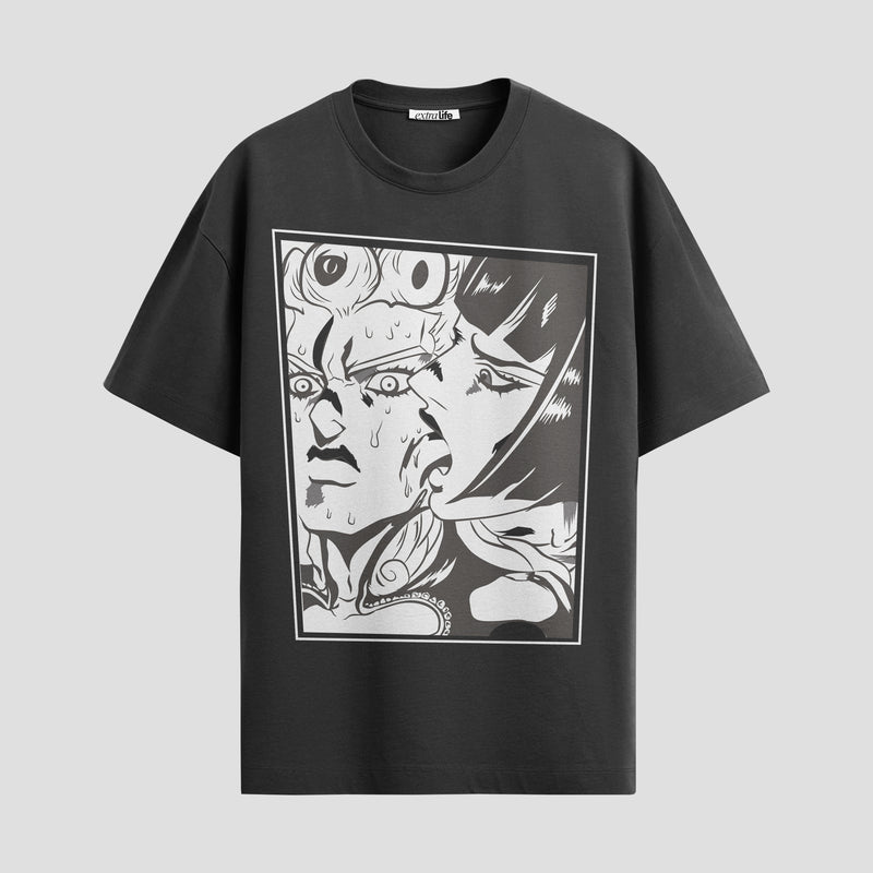 Playera urbana de anime y gaming ExtraLife MX, corte Standard Fit unisex ligero y transpirable en color Deep Black y Pure White, ropa de uso diario para gym y casual.