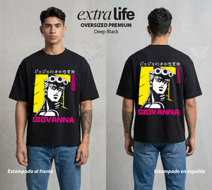 La Extrana Aventura | El Sueño Dorado #01752 - Playera Oversized Premium | Deep Black - Foto en modelo