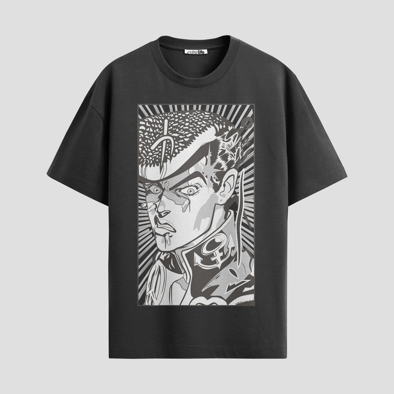 Playera urbana de anime y gaming ExtraLife MX, corte Standard Fit unisex ligero y transpirable en color Deep Black y Pure White, ropa de uso diario para gym y casual.