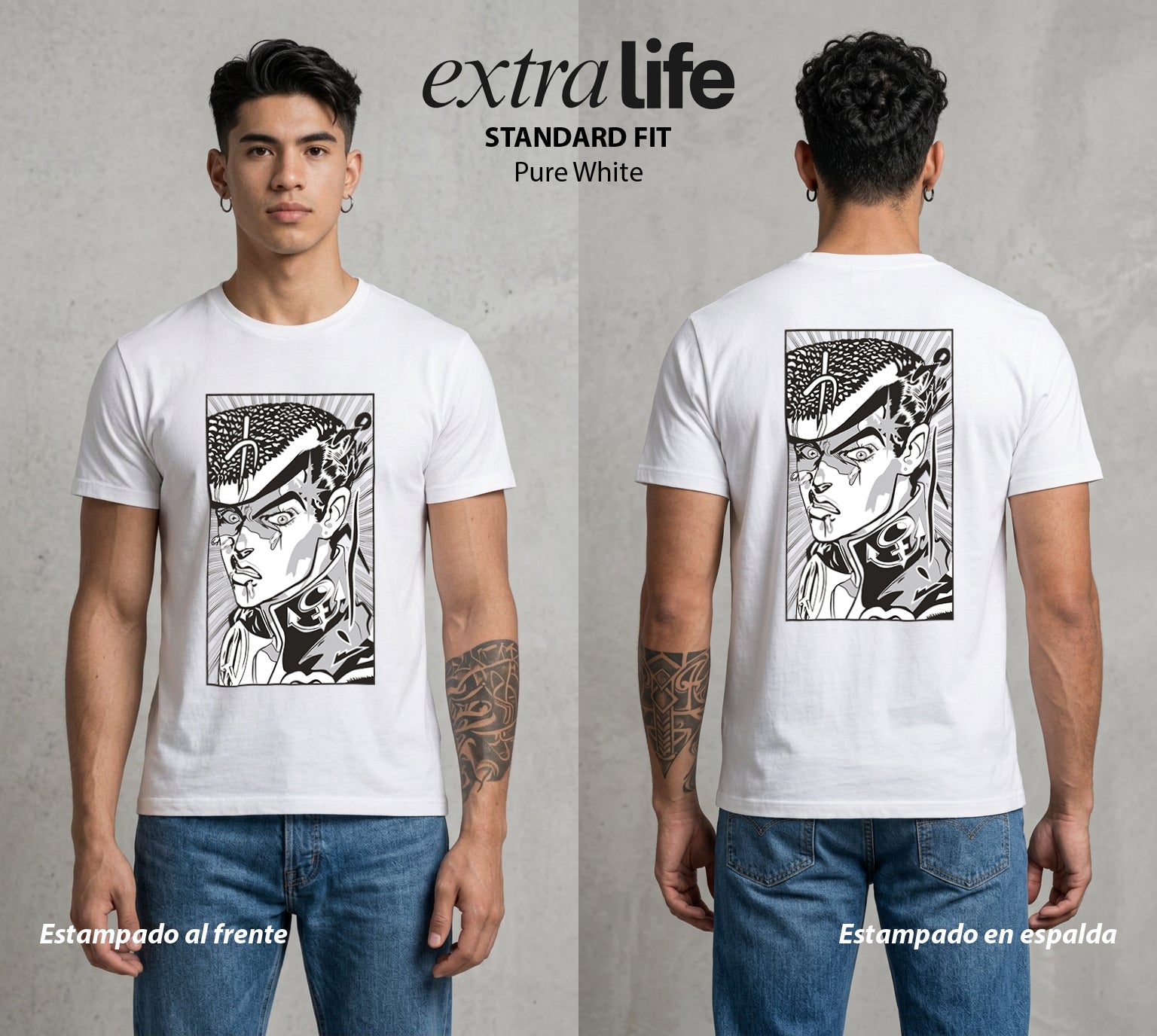 La Extrana Aventura | La Pompadour del Bien #01762 - Playera Standard Fit | Pure White - Foto en modelo