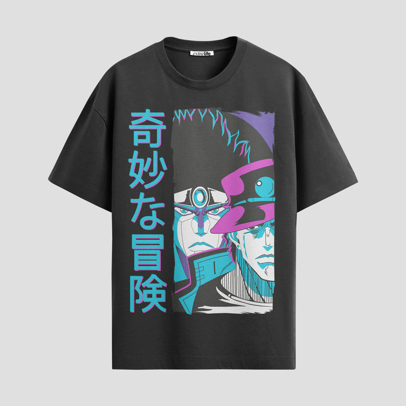 Playera urbana de anime y gaming ExtraLife MX, corte Standard Fit unisex ligero y transpirable en color Deep Black y Pure White, ropa de uso diario para gym y casual.