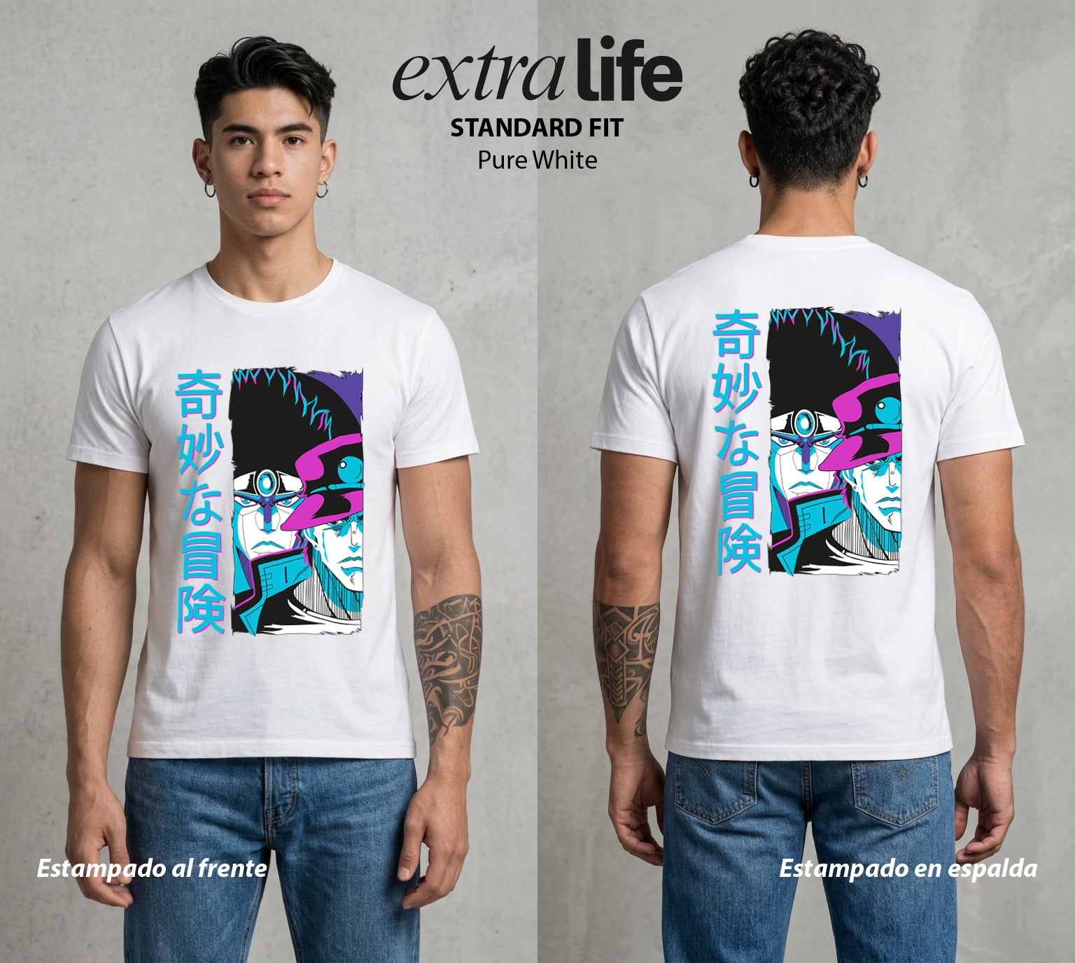 La Extrana Aventura | ORA ORA ORA #01763 - Playera Standard Fit | Pure White - Foto en modelo