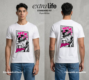 La Extrana Aventura | El Caminante Estelar #01764 - Playera Standard Fit | Pure White - Foto en modelo