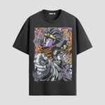 Playera urbana de anime y gaming ExtraLife MX, corte Standard Fit unisex ligero y transpirable en color Deep Black y Pure White, ropa de uso diario para gym y casual.