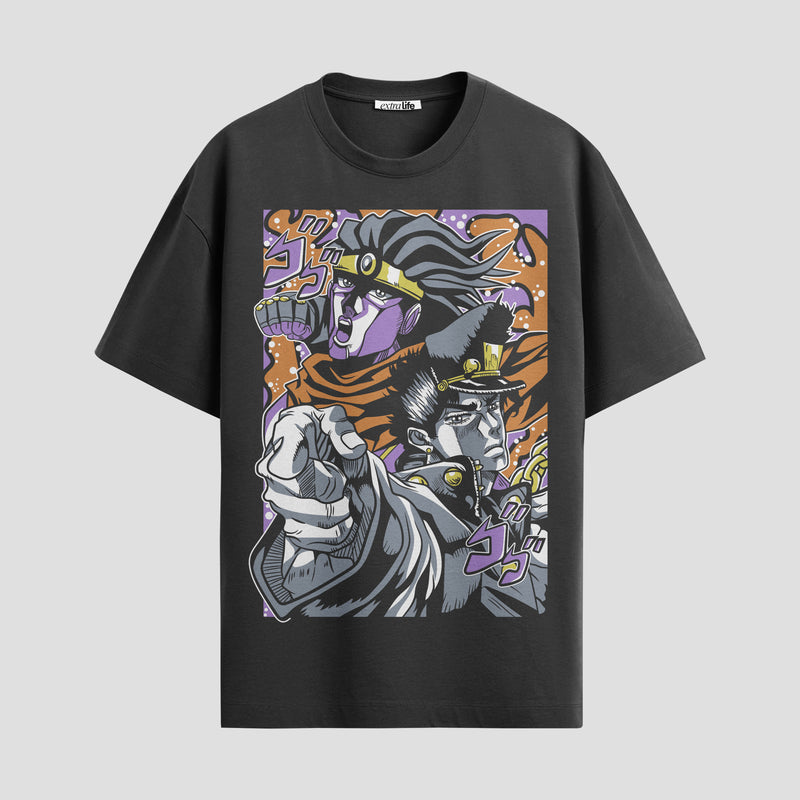 Playera urbana de anime y gaming ExtraLife MX, corte Standard Fit unisex ligero y transpirable en color Deep Black y Pure White, ropa de uso diario para gym y casual.