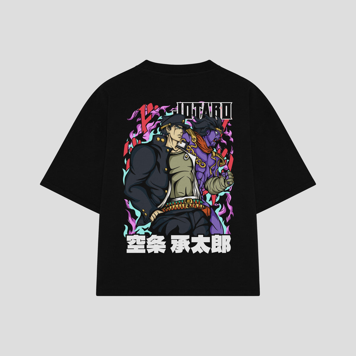 Playera streetwear premium de anime y gaming ExtraLife MX, corte oversized drop shoulder ligero y fresco en color Deep Black y Off-White, moda urbana mexicana de culto.