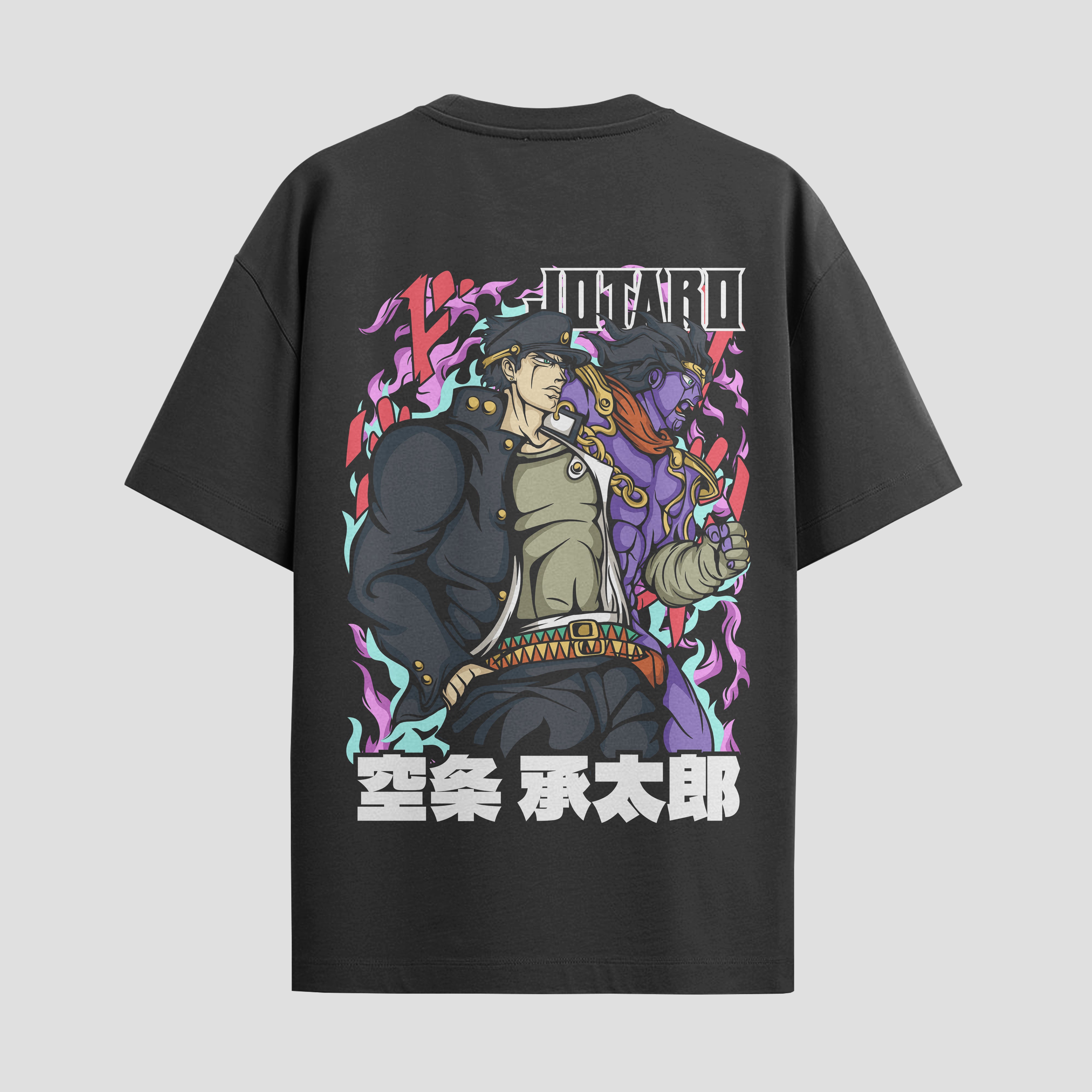 Playera urbana de anime y gaming ExtraLife MX, corte Standard Fit unisex ligero y transpirable en color Deep Black y Pure White, ropa de uso diario para gym y casual.