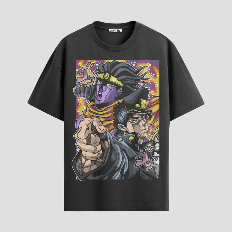 Playera urbana de anime y gaming ExtraLife MX, corte Standard Fit unisex ligero y transpirable en color Deep Black y Pure White, ropa de uso diario para gym y casual.