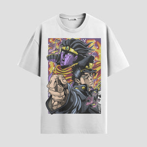 Playera urbana de anime y gaming ExtraLife MX, corte Standard Fit unisex ligero y transpirable en color Deep Black y Pure White, ropa de uso diario para gym y casual.