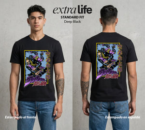 La Extrana Aventura | El Caminante Estelar #01769 - Playera Standard Fit | Deep Black - Foto en modelo