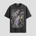 Playera urbana de anime y gaming ExtraLife MX, corte Standard Fit unisex ligero y transpirable en color Deep Black y Pure White, ropa de uso diario para gym y casual.