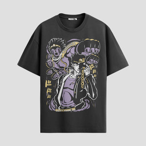 Playera urbana de anime y gaming ExtraLife MX, corte Standard Fit unisex ligero y transpirable en color Deep Black y Pure White, ropa de uso diario para gym y casual.