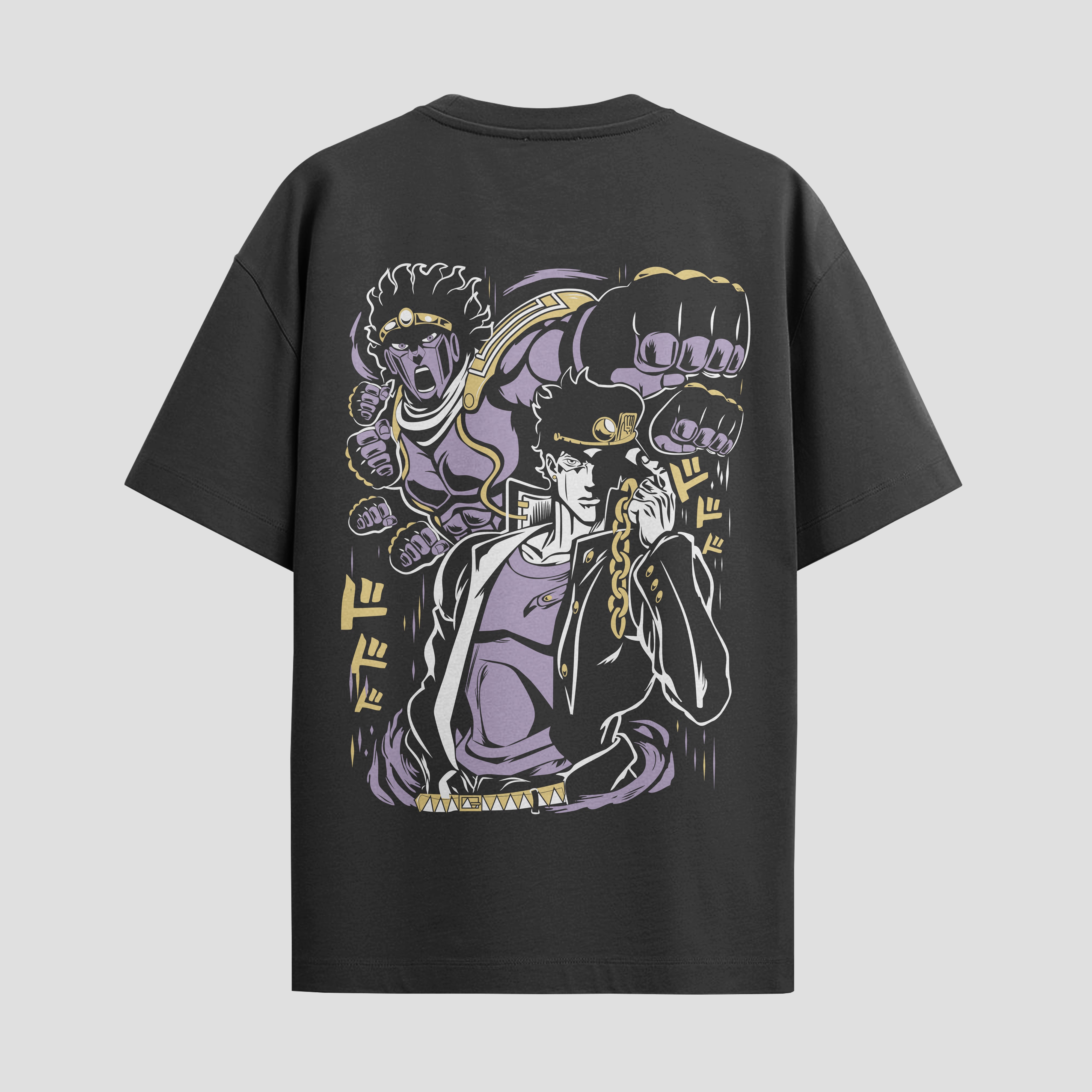 Playera urbana de anime y gaming ExtraLife MX, corte Standard Fit unisex ligero y transpirable en color Deep Black y Pure White, ropa de uso diario para gym y casual.