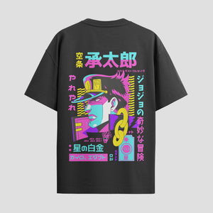 Playera urbana de anime y gaming ExtraLife MX, corte Standard Fit unisex ligero y transpirable en color Deep Black y Pure White, ropa de uso diario para gym y casual.