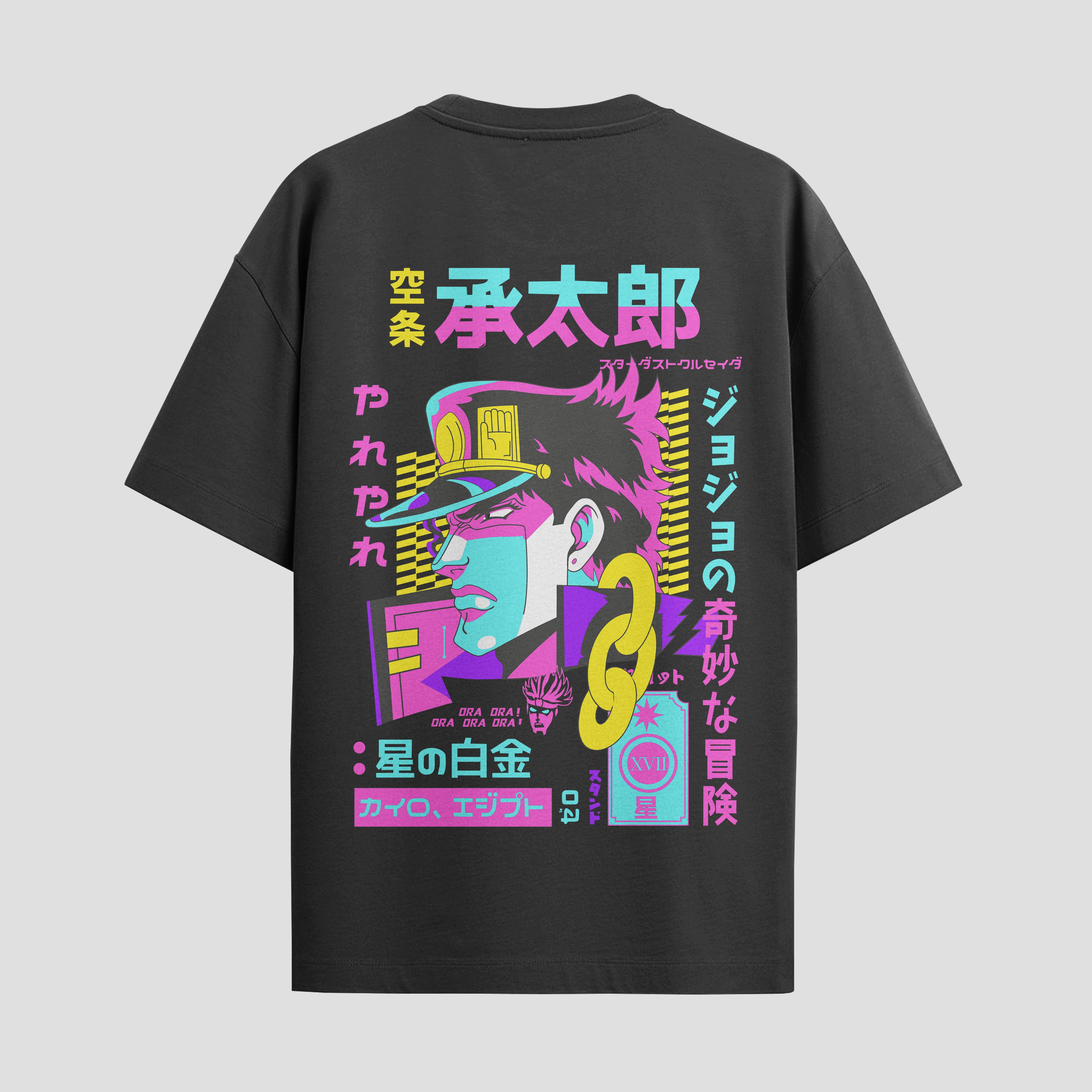 Playera urbana de anime y gaming ExtraLife MX, corte Standard Fit unisex ligero y transpirable en color Deep Black y Pure White, ropa de uso diario para gym y casual.