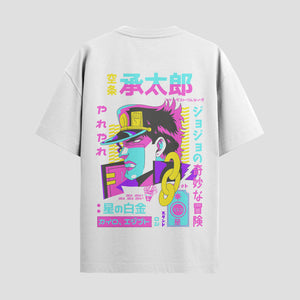 Playera urbana de anime y gaming ExtraLife MX, corte Standard Fit unisex ligero y transpirable en color Deep Black y Pure White, ropa de uso diario para gym y casual.