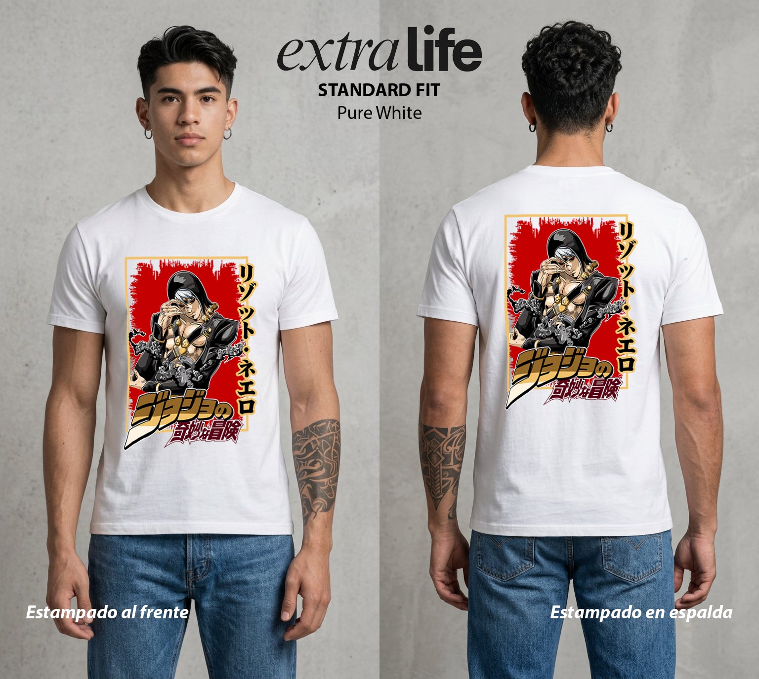 La Extrana Aventura | El Hierro de la Sangre #01778 - Playera Standard Fit | Pure White - Foto en modelo