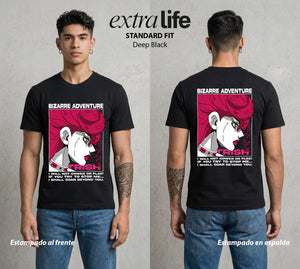 La Extrana Aventura | Las Posturas del Destino #01784 - Playera Standard Fit | Deep Black - Foto en modelo
