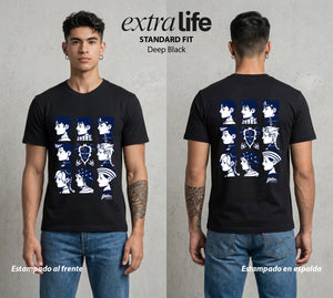 La Extrana Aventura | Los Heroes del Joestar #01785 - Playera Standard Fit | Deep Black - Foto en modelo
