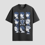 Playera urbana de anime y gaming ExtraLife MX, corte Standard Fit unisex ligero y transpirable en color Deep Black y Pure White, ropa de uso diario para gym y casual.